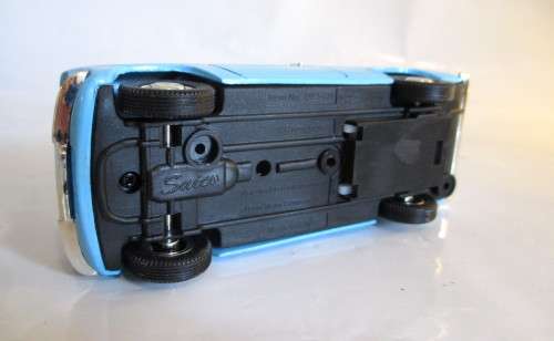 Saico 1/32 Diecast Ford Anglia 105e in Blue With Pull Back Motor. Excellent Condition.