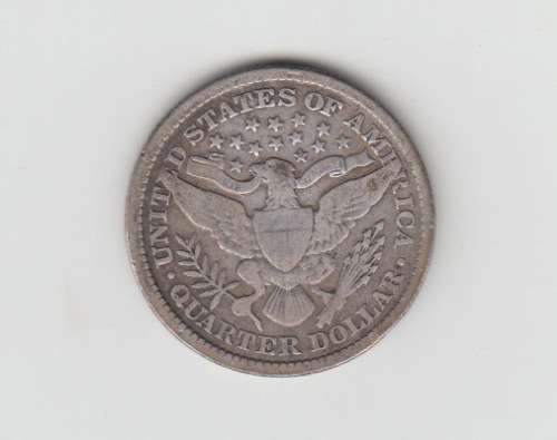 USA 1897 Barber Quarter Dollar Silver