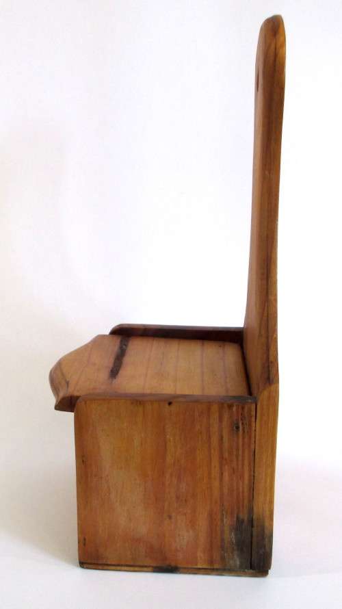 Vintage wooden Wall Salt Holder. 28cm high.