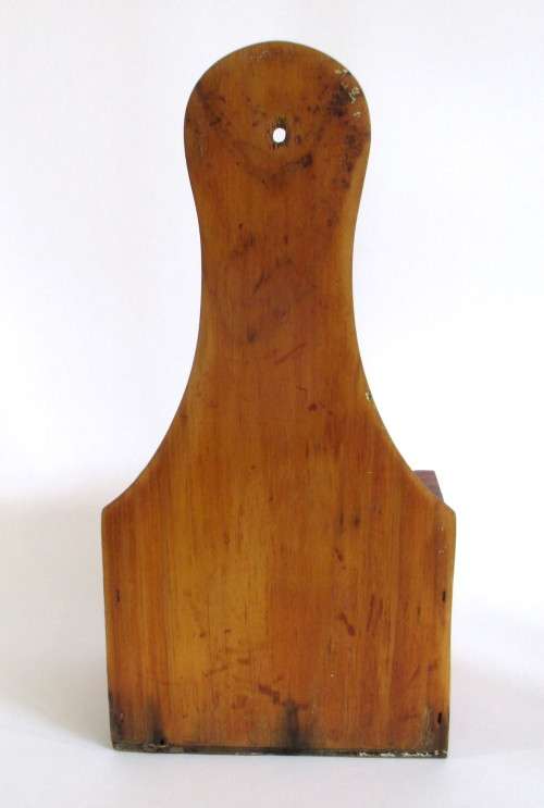 Vintage wooden Wall Salt Holder. 28cm high.