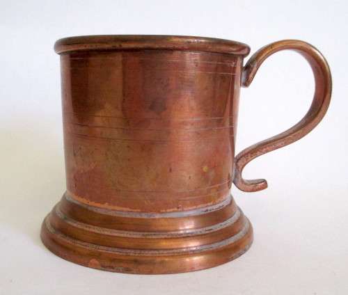 Vintage Red Copper Talism RTH Product Tankard. 65mm high.