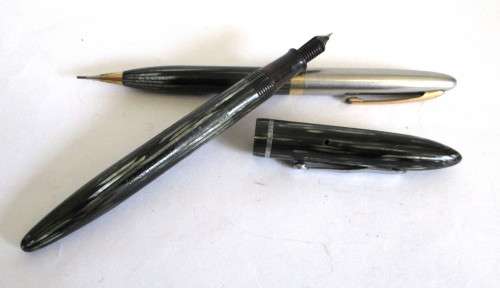 Antique/Vintage "W.A. SHEAFFER" 14K Gold Filled/Mother-of-Pearl Fountain Pen and Pencil.