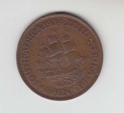 1924 Union of South Africa Bronce Penny