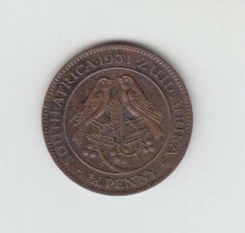 1931 South Africa farthing - Zuid - Bronze