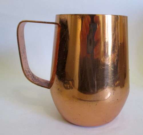Vintage Copper Beer Tankard. Port St. Johns Emblem. 12cm High. Atlanta Real Copper.