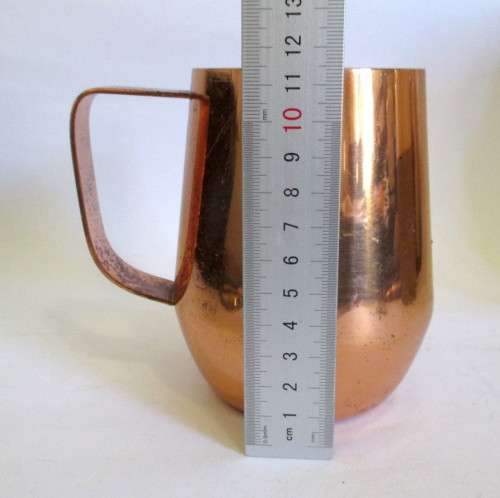 Vintage Copper Beer Tankard. Port St. Johns Emblem. 12cm High. Atlanta Real Copper.