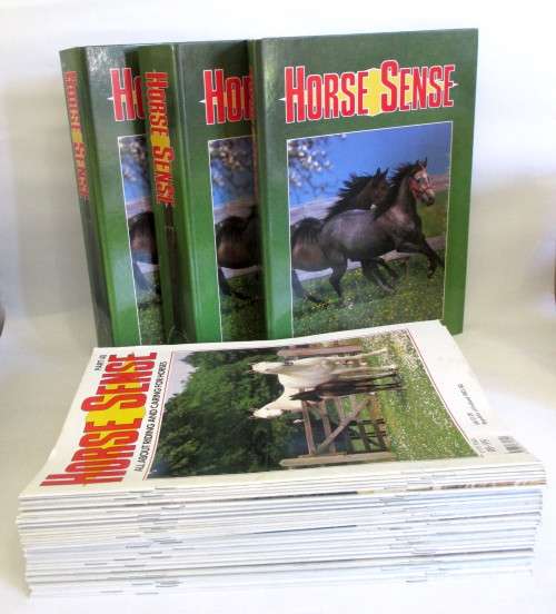 1980's Full Set #1-85 Horse Sense Magazines. Three Binders. Excellent Condition. Collectors Item.