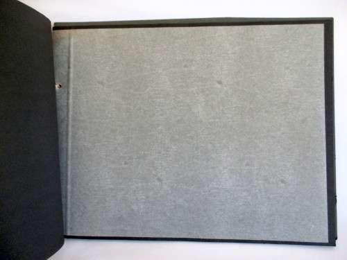 Vintage Large Photo/Scrapbook Album. Black Pages with Wax paper between. 33x25cm. Springbok Emblem.