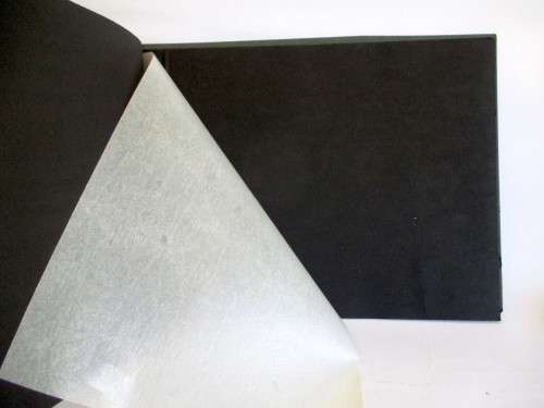 Vintage Large Photo/Scrapbook Album. Black Pages with Wax paper between. 33x25cm. Springbok Emblem.