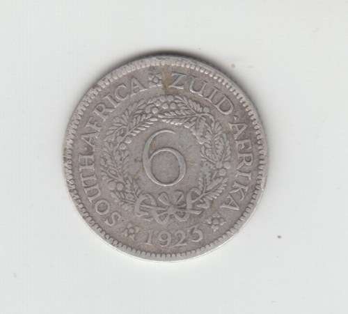 1923 South African Union Silver Sixpence