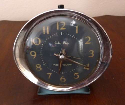 50/60s Vintage Retro Westclox Baby Ben Repeater Alarm Clock. Working. 9cm high.