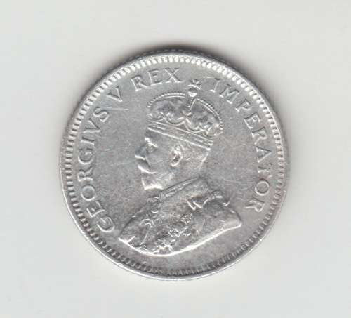 1934 South Africa Silver SixPence UNC