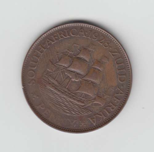 1928 Zuid Africa Union Bronze One Penny