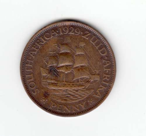1929 South Africa Union Bronze Penny
