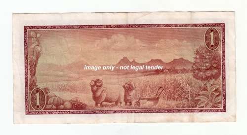 1966 South African One Rand Note - G Rissik