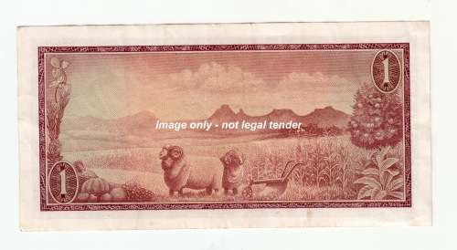 1967 South Africa One Rand Note - TW de Jongh