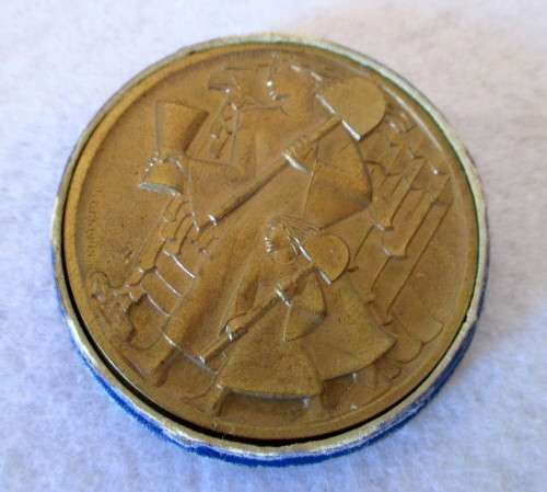 Poland Medal Construction of the Pisudski Mound 1936. Numbered 3334 in original holder.