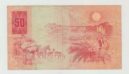 1990 South African Fifty Rand Note