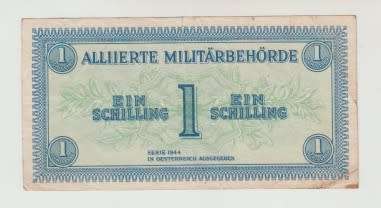 1 Schilling - Alliierte Militärbehörde - Serie 1944 - Österreich - Geldschein