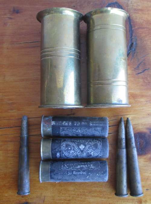 Lot of vintage Gun shells as per photo
