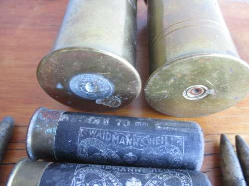 Lot of vintage Gun shells as per photo