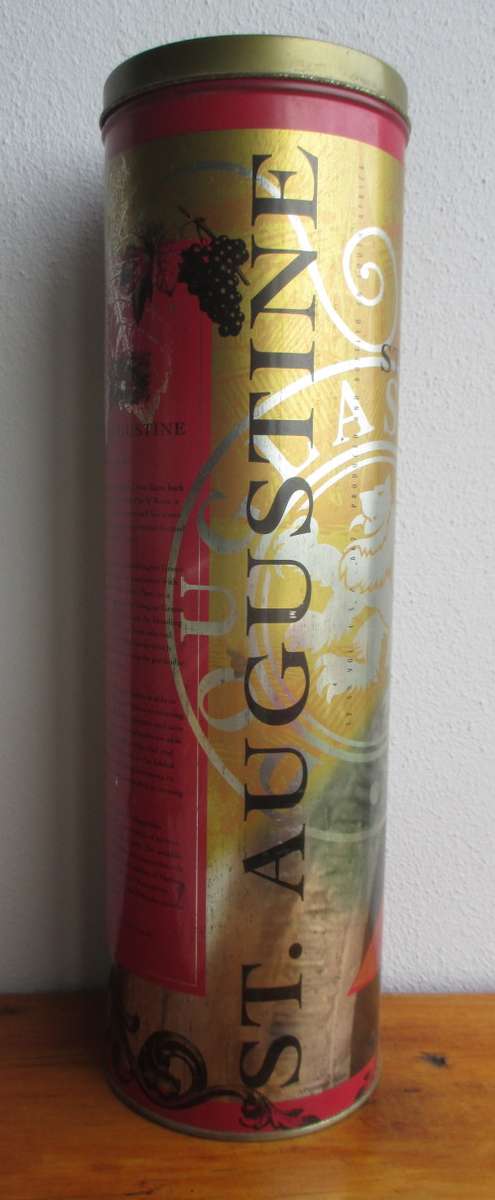 St Augustine Douglas Green Wine Bottle Tin 35 cm high