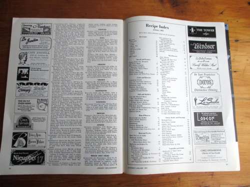 January 1975 Gourmet Magazine of Good Living. 84 pages. Photos and Recipies. Vintage.