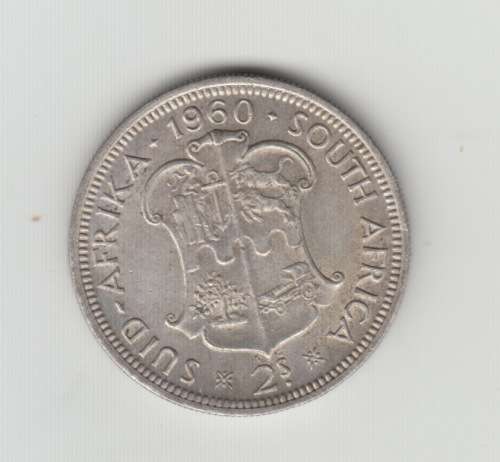 1960 South African Silver Two Shilling