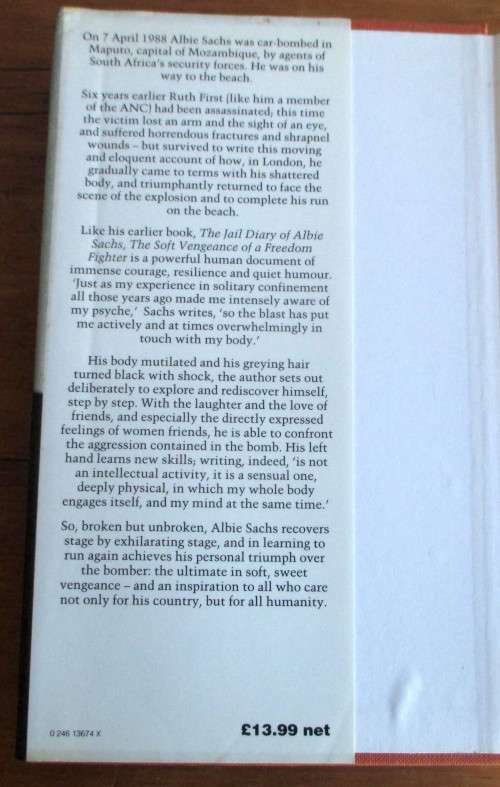 The Soft Vengeance of a Freedom Fighter. Albie Sachs 1990. Hardcover. First print. 203p. Good Cond