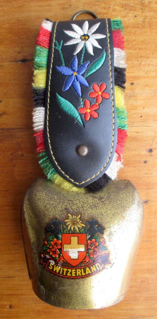Vintage Large Switzerland Cow Bell. Souvenier. 18cm.