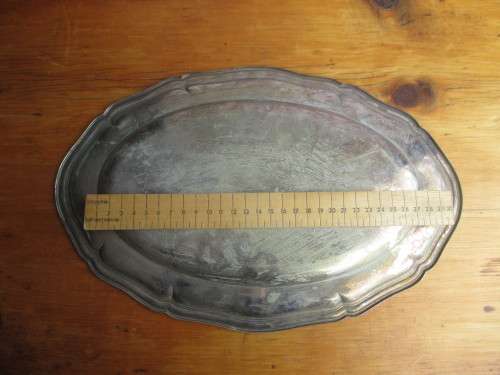 Large Vintage EPNS Silver Plate Oval Server. Plate Warn.  355mm x 235mm