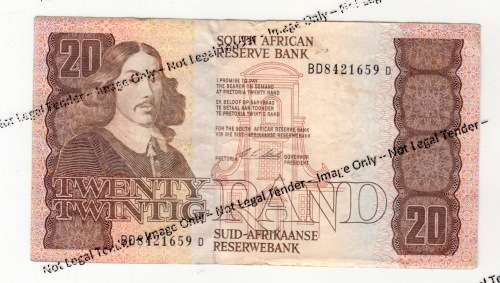 1990 SA Twenty Rand Note