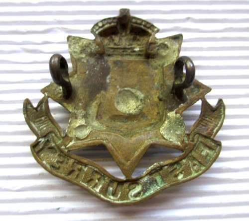 WW1 East Surrey Regiment Badge. Two Colors.