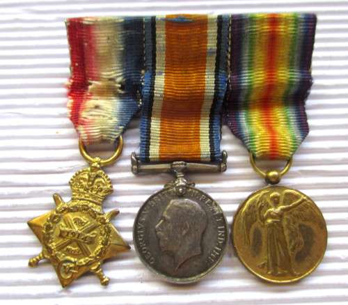 WWI Set of Medals plus Minitures. Lieut E Harnetty. Dragoons Unit.