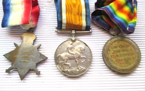 WWI Set of Medals plus Minitures. Lieut E Harnetty. Dragoons Unit.