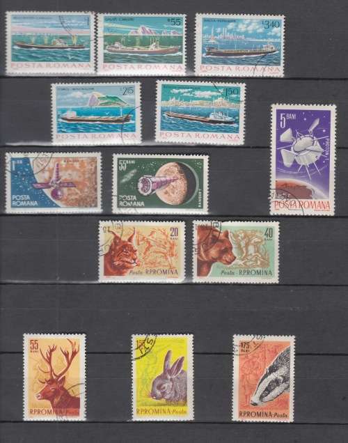 Lot of 13 Posta Romana Stamps renge from 1961 - 1979