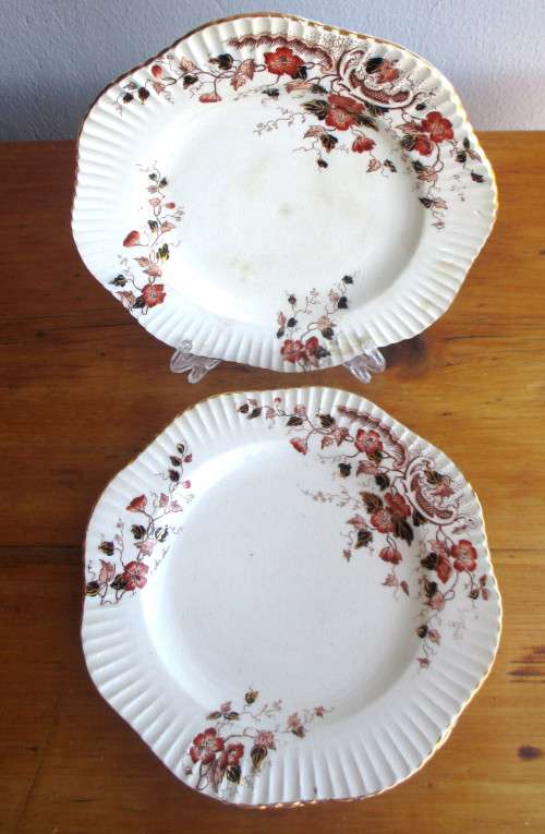 Four Porcelain, England  Cake Plates. 170mm diameter.