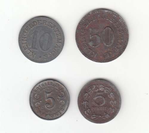 Notgeld - Stadt Arnsberg Weste and Witten. Lot of 4.