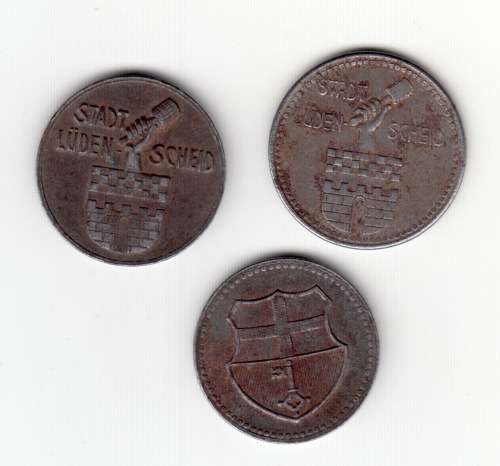 1918 Notgeld - Stadt Linz and Luden Sheid. Lot of 3.