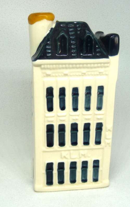Vintage KLM Blue Delft Dutch Houses.  BOLS Amsterdam Miniature Porcelain House #75