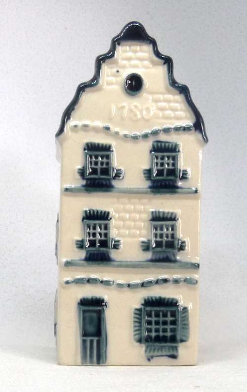 Vintage KLM Blue Delft Dutch Houses.  BOLS Amsterdam Miniature Porcelain House #3