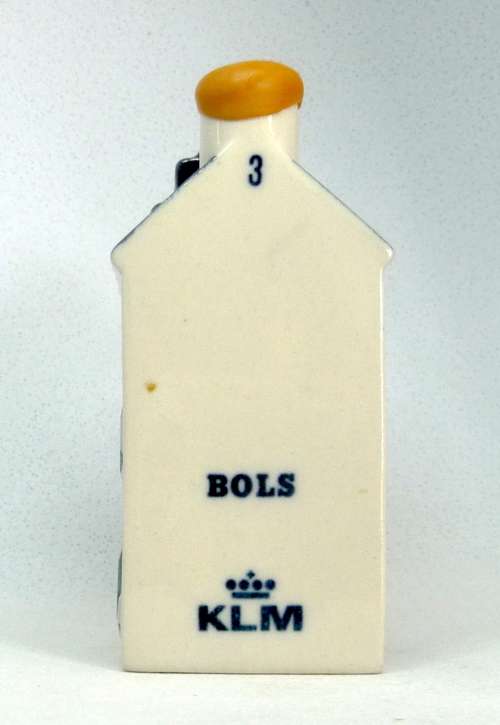 Vintage KLM Blue Delft Dutch Houses.  BOLS Amsterdam Miniature Porcelain House #3