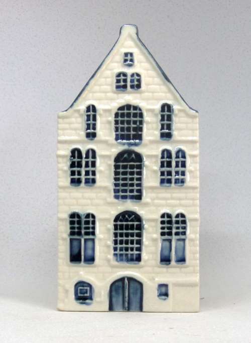 Vintage KLM Blue Delft Dutch Houses.  BOLS Amsterdam Miniature Porcelain House #37