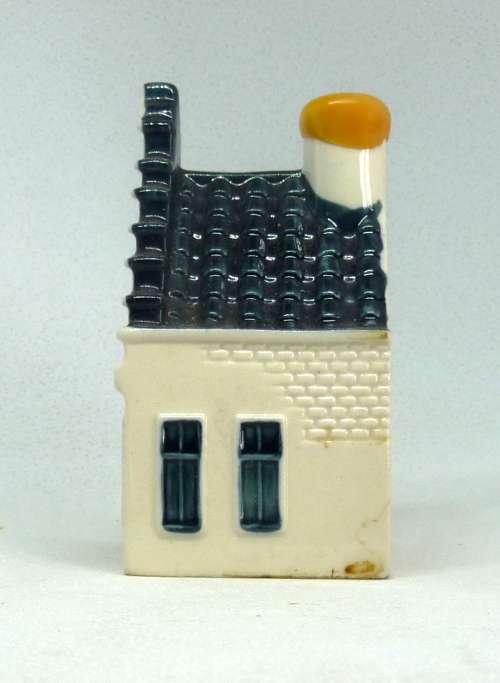 Vintage KLM Blue Delft Dutch Houses.  BOLS Amsterdam Miniature Porcelain House #73