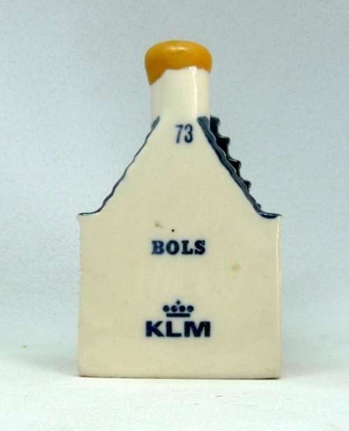 Vintage KLM Blue Delft Dutch Houses.  BOLS Amsterdam Miniature Porcelain House #73
