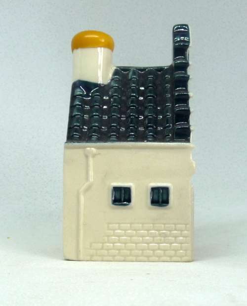 Vintage KLM Blue Delft Dutch Houses.  BOLS Amsterdam Miniature Porcelain House #73