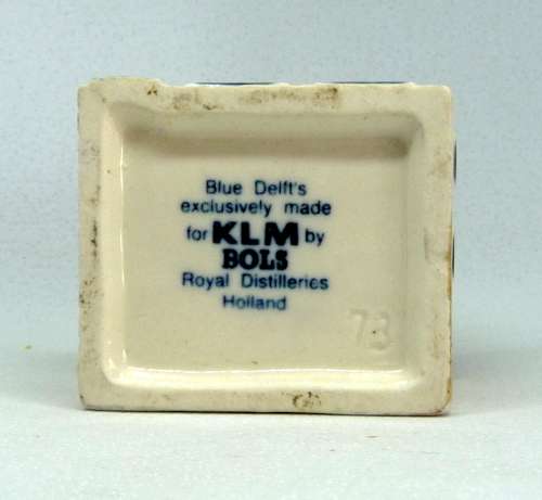 Vintage KLM Blue Delft Dutch Houses.  BOLS Amsterdam Miniature Porcelain House #73