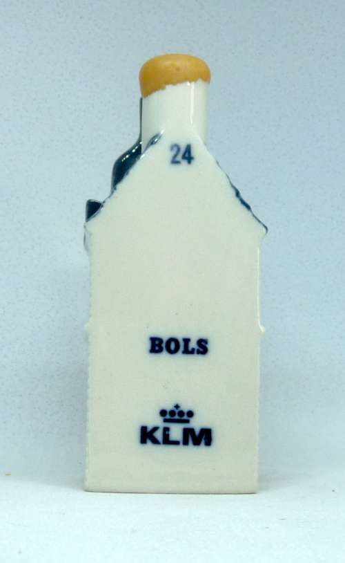 Vintage KLM Blue Delft Dutch Houses. BOLS Amsterdam Miniature Porcelain House #24