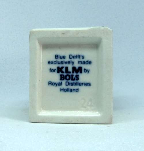 Vintage KLM Blue Delft Dutch Houses. BOLS Amsterdam Miniature Porcelain House #24