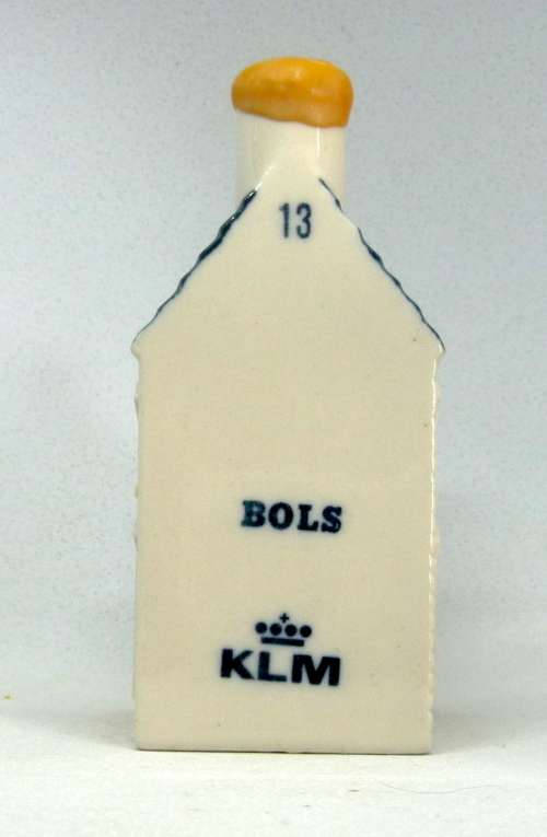 Vintage KLM Blue Delft Dutch Houses. BOLS Amsterdam Miniature Porcelain House #13